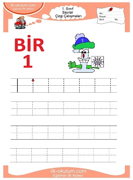 Çocuklar İçin Çizgi Çalışma Sayfaları 